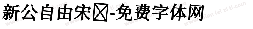 新公自由宋 字体转换
